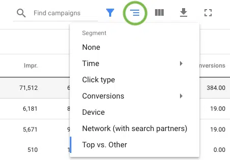 adwords segment icon